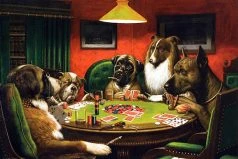 Cani che giocano a poker: la storia dei quadri di Coolidge
