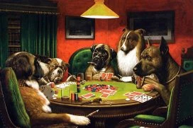 Cani che giocano a poker: la storia dei quadri di Coolidge